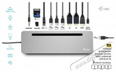 i-tec USB-C Metal Ergonomic 4K 3x Display Docking Station, Power Delivery 100W Iroda &eacute;s sz&aacute;m&iacute;t&aacute;stechnika - Notebook kieg&eacute;sz&iacute;tő - USB hub / eloszt&oacute; - 503351