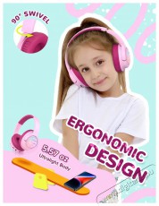 iClever BTH18 Pink Audio-Video / Hifi / Multim&eacute;dia - F&uuml;l &eacute;s Fejhallgat&oacute;k - Fejhallgat&oacute; - 518792