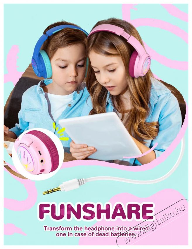 iClever BTH18 Pink Audio-Video / Hifi / Multim&eacute;dia - F&uuml;l &eacute;s Fejhallgat&oacute;k - Fejhallgat&oacute; - 518792