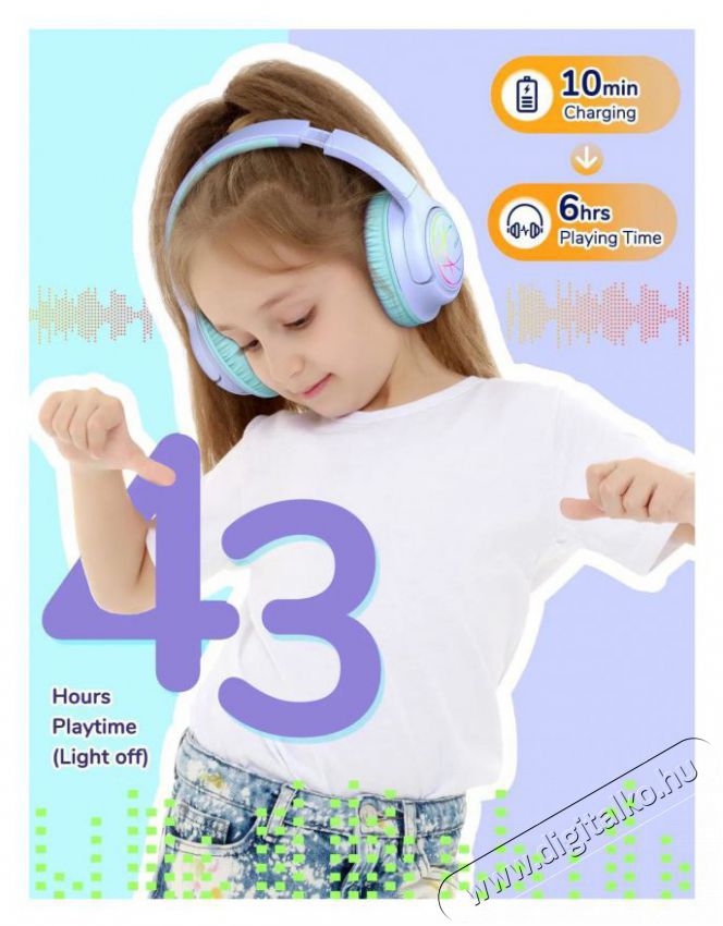 iClever BTH18 Purple Audio-Video / Hifi / Multim&eacute;dia - F&uuml;l &eacute;s Fejhallgat&oacute;k - Fejhallgat&oacute; - 518790