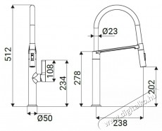 IDRO BRIC Tokyo SCARUB1495GU mosogat&oacute; csaptelep, magas&iacute;tott z&oacute;n&aacute;val, 6 l/perc &aacute;tfoly&aacute;si sebess&eacute;ggel, S&ouml;t&eacute;tsz&uuml;rke Konyhai term&eacute;kek - Mosogat&oacute; - Mosogat&oacute; csaptelep - 536896