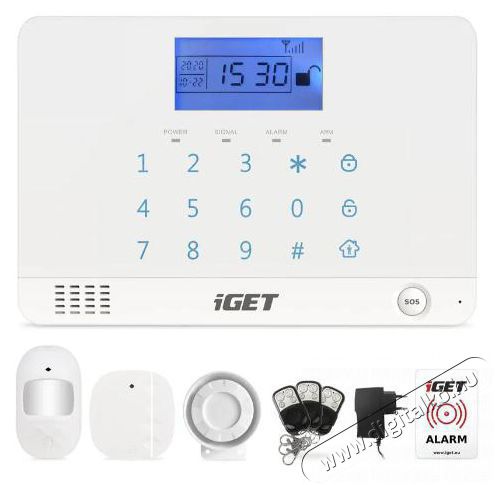 iGET  SECURITY M3B Vezet&eacute;k n&eacute;lk&uuml;li GSM riaszt&oacute; H&aacute;ztart&aacute;s / Otthon / K&uuml;lt&eacute;r - Biztons&aacute;gtechnika - Riaszt&oacute; szett - 519498