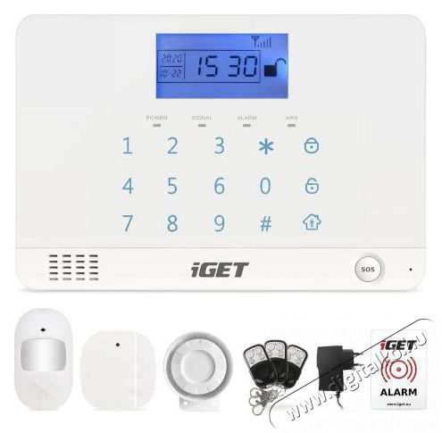 iGET  SECURITY M3B Vezet&eacute;k n&eacute;lk&uuml;li GSM riaszt&oacute; H&aacute;ztart&aacute;s / Otthon / K&uuml;lt&eacute;r - Biztons&aacute;gtechnika - Riaszt&oacute; szett - 519498