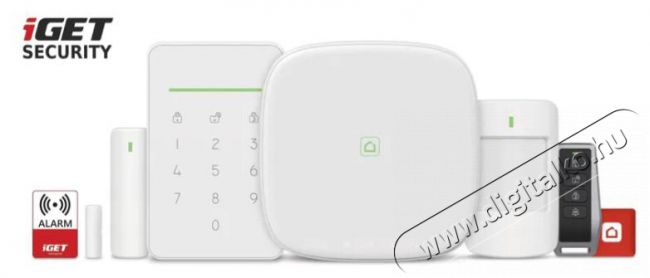 iGET  SECURITY M5-4G Premium - intelligens biztons&aacute;gi rendszer 4G LTE/WiFi/LAN, szett H&aacute;ztart&aacute;s / Otthon / K&uuml;lt&eacute;r - Biztons&aacute;gtechnika - Riaszt&oacute; k&ouml;zpont - 519504
