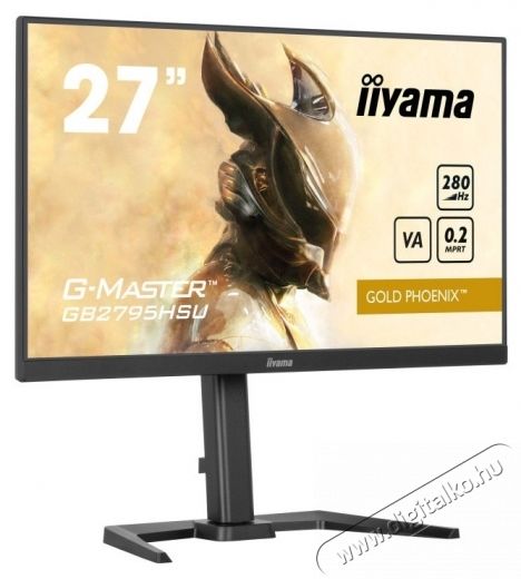 iiyama G-Master GB2795HSU-B1 Gaming monitor LED IPS, 27 , Full HD, HDMI, DisplayPort, USB 4x3.2 HUB, 280Hz, HAS (150mm), FreeSync Premium, GOLD PHOENIX&trade;, Vesa, Fekete Iroda &eacute;s sz&aacute;m&iacute;t&aacute;stechnika - Monitor - Monitor - 533537