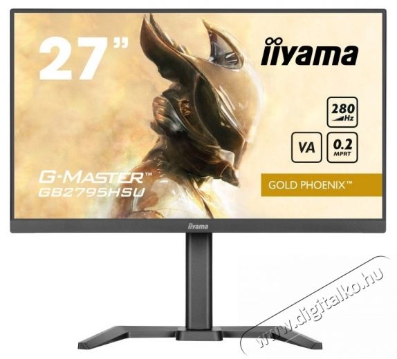 iiyama G-Master GB2795HSU-B1 Gaming monitor LED IPS, 27 , Full HD, HDMI, DisplayPort, USB 4x3.2 HUB, 280Hz, HAS (150mm), FreeSync Premium, GOLD PHOENIX&trade;, Vesa, Fekete Iroda &eacute;s sz&aacute;m&iacute;t&aacute;stechnika - Monitor - Monitor - 533537