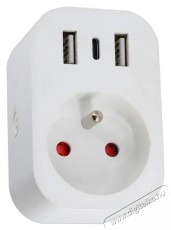 IMMAX NEO Konnektor, beltéri, földelt, E típus, 2× USB, 1× USB-C, Zigbee Háztartás / Otthon / Kültér - Okos otthon - Okos konnektor - 508172