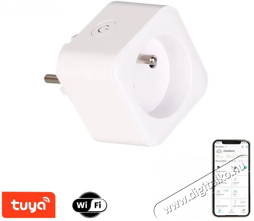 IMMAX NEO LITE okos belt&eacute;ri aljzat v2 tűvel, E t&iacute;pus, WiFi H&aacute;ztart&aacute;s / Otthon / K&uuml;lt&eacute;r - Okos otthon - Okos konnektor - 522120