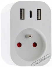 IMMAX NEO LITE Smart belt&eacute;ri konnektor, E t&iacute;pus, 2&times; USB, 1&times; USB C , WiFi H&aacute;ztart&aacute;s / Otthon / K&uuml;lt&eacute;r - Okos otthon - Okos konnektor - 522122