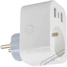 IMMAX NEO LITE Smart belt&eacute;ri konnektor, E t&iacute;pus, 2&times; USB, 1&times; USB C , WiFi H&aacute;ztart&aacute;s / Otthon / K&uuml;lt&eacute;r - Okos otthon - Okos konnektor - 522122