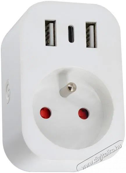 IMMAX NEO LITE Smart belt&eacute;ri konnektor, E t&iacute;pus, 2&times; USB, 1&times; USB C , WiFi H&aacute;ztart&aacute;s / Otthon / K&uuml;lt&eacute;r - Okos otthon - Okos konnektor - 522122
