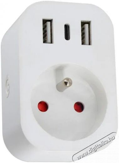 IMMAX NEO LITE Smart belt&eacute;ri konnektor, E t&iacute;pus, 2&times; USB, 1&times; USB C , WiFi H&aacute;ztart&aacute;s / Otthon / K&uuml;lt&eacute;r - Okos otthon - Okos konnektor - 522122
