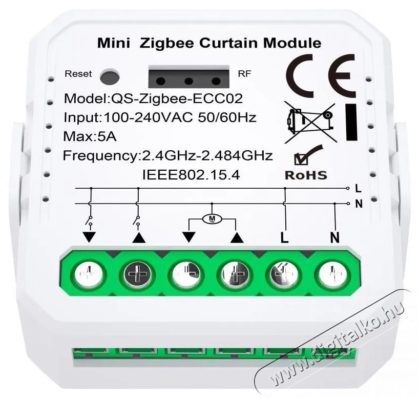IMMAX NEO Smart redőny&ouml;k vez&eacute;rl&eacute;s&eacute;hez, Zigbee 3.0 H&aacute;ztart&aacute;s / Otthon / K&uuml;lt&eacute;r - Okos otthon - Kieg&eacute;sz&iacute;tő - 522142