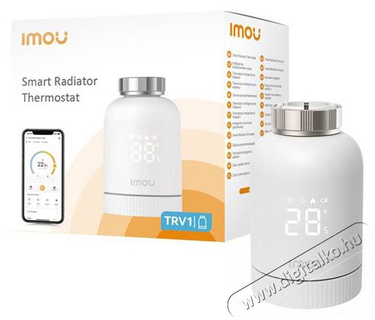 IMOU Thermo / TRV1 SMART ZigBee termoszt&aacute;t + 6 adapter H&aacute;ztart&aacute;s / Otthon / K&uuml;lt&eacute;r - Okos otthon - Termoszt&aacute;t - 506941