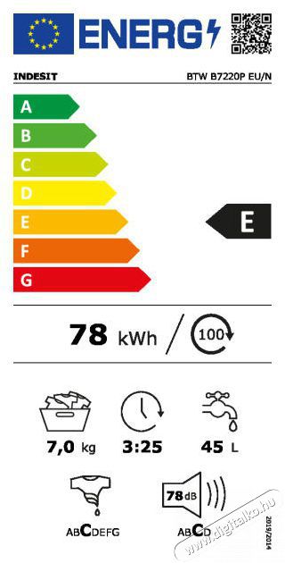 Indesit BTW B7220P EU/N Fel&uuml;lt&ouml;ltős Mos&oacute;g&eacute;p H&aacute;ztart&aacute;s / Otthon / K&uuml;lt&eacute;r - Mos&oacute;g&eacute;p / sz&aacute;r&iacute;t&oacute;g&eacute;p - Fel&uuml;lt&ouml;ltős mos&oacute;g&eacute;p - 363308