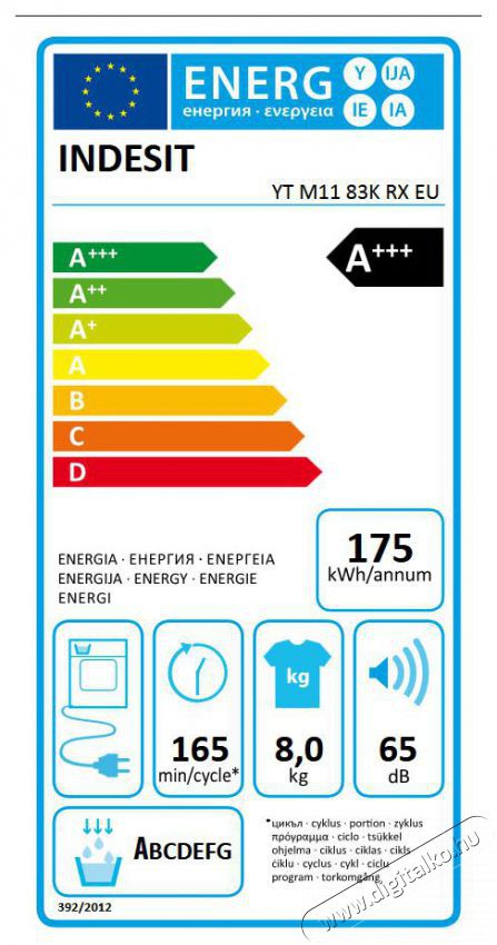 Indesit YTM1183KRXEU Hőszivatty&uacute;s sz&aacute;r&iacute;t&oacute;g&eacute;p H&aacute;ztart&aacute;s / Otthon / K&uuml;lt&eacute;r - Mos&oacute;g&eacute;p / sz&aacute;r&iacute;t&oacute;g&eacute;p - Sz&aacute;r&iacute;t&oacute;g&eacute;p - 353909
