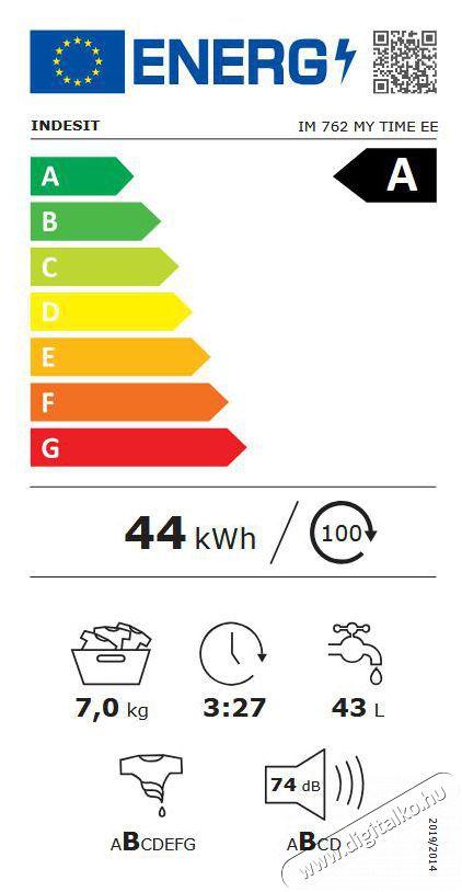 Indesit IM 762 MY TIME EE el&ouml;lt&ouml;ltős mos&oacute;g&eacute;p H&aacute;ztart&aacute;s / Otthon / K&uuml;lt&eacute;r - Mos&oacute;g&eacute;p / sz&aacute;r&iacute;t&oacute;g&eacute;p - El&ouml;lt&ouml;ltős norm&aacute;l (60cm-ig) mos&oacute;g&eacute;p - 505156