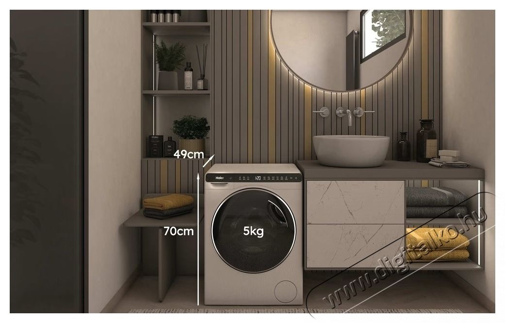 Indesit Haier HW50-BP12307U1-S mini mos&oacute;g&eacute;p H&aacute;ztart&aacute;s / Otthon / K&uuml;lt&eacute;r - Mos&oacute;g&eacute;p / sz&aacute;r&iacute;t&oacute;g&eacute;p - El&ouml;lt&ouml;ltős keskeny (45cm-ig) mos&oacute;g&eacute;p - 535879