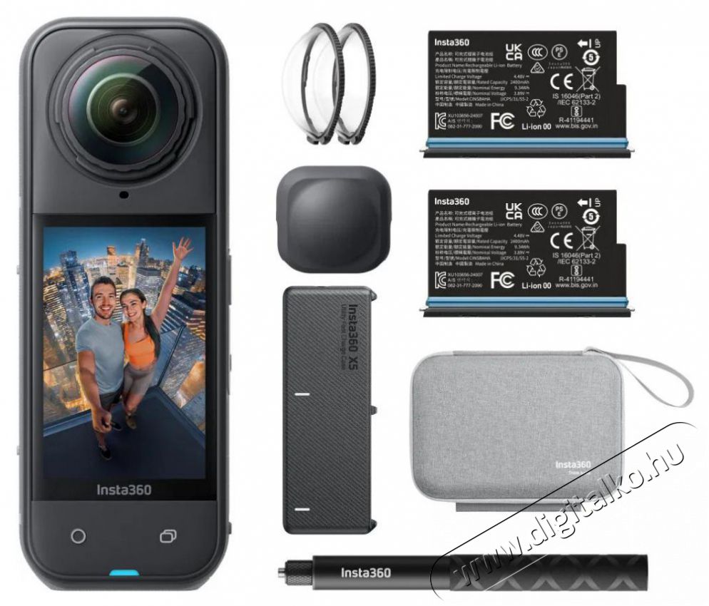Insta360 X5 Essentials Bundle F&eacute;nyk&eacute;pezőg&eacute;p / kamera - Sport kamera - 4K felbont&aacute;s&uacute; - 519895