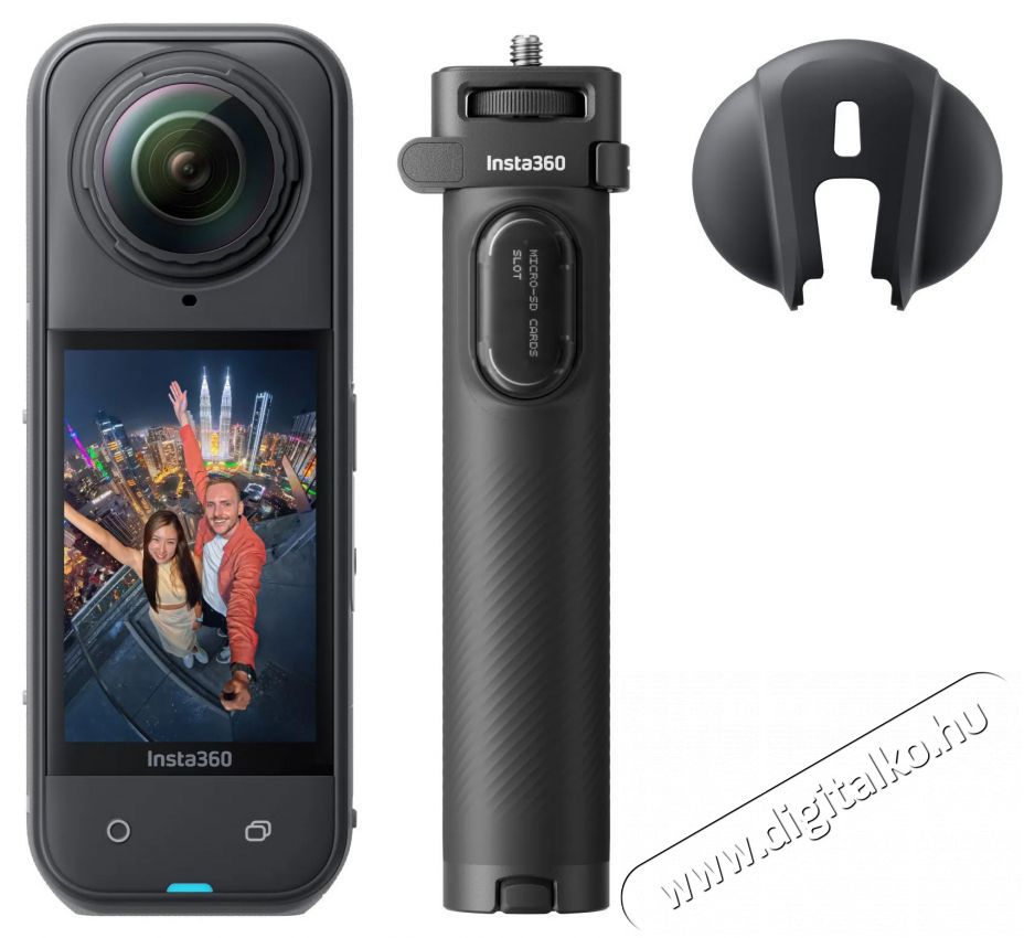 Insta360 X5 Foldable Selfie Stick Bundle F&eacute;nyk&eacute;pezőg&eacute;p / kamera - Sport kamera - 4K felbont&aacute;s&uacute; - 519911