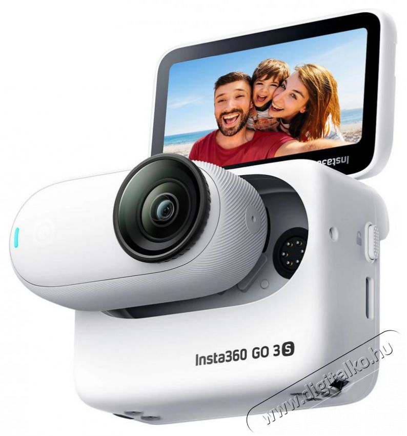 Insta360 GO 3S Arctic 64GB feh&eacute;r sportkamera F&eacute;nyk&eacute;pezőg&eacute;p / kamera - Sport kamera - 4K felbont&aacute;s&uacute; - 514321