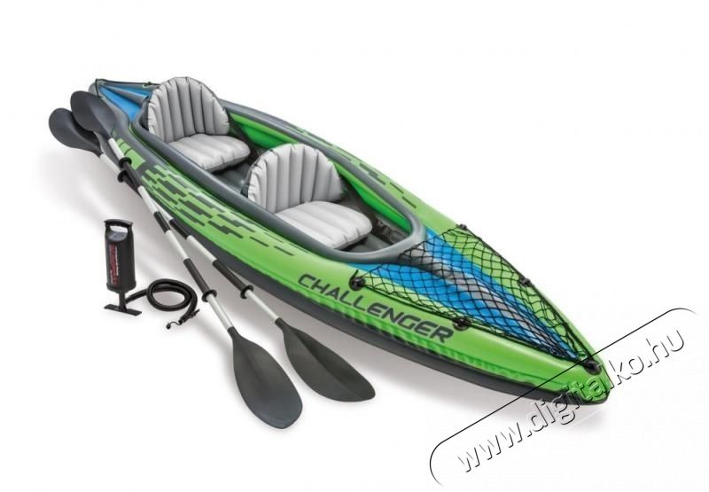 Intex Challenger K2 felf&uacute;jhat&oacute; kajak evezőkkel, Pumpa, 3.50m x 76cm, Z&ouml;ld/K&eacute;k H&aacute;ztart&aacute;s / Otthon / K&uuml;lt&eacute;r - J&aacute;t&eacute;k / Sport - V&iacute;zi j&aacute;t&eacute;k - 533543