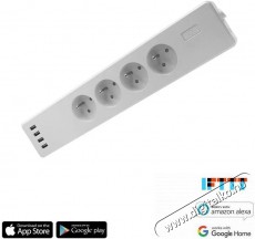 iQtech martLife WT004, Wi-Fi 4x foglalat + 4x USB, 10A - H&aacute;ztart&aacute;s / Otthon / K&uuml;lt&eacute;r - Egy&eacute;b h&aacute;ztart&aacute;si term&eacute;k - 522170