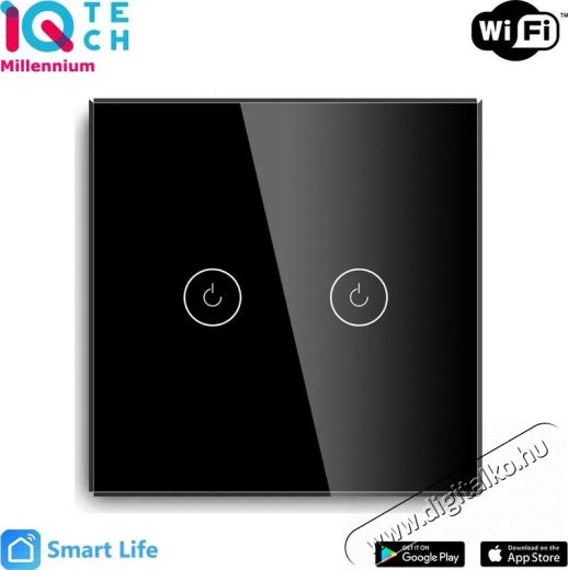 iQtech Millennium, WiFi 2x NoN kapcsol&oacute; Smartlife, fekete Iroda &eacute;s sz&aacute;m&iacute;t&aacute;stechnika - Egy&eacute;b sz&aacute;m&iacute;t&aacute;stechnikai term&eacute;k - 522164