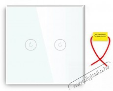 iQtech Millennium, WiFi 2x NoN Smartlife kapcsol&oacute;, feh&eacute;r H&aacute;ztart&aacute;s / Otthon / K&uuml;lt&eacute;r - Okos otthon - Kieg&eacute;sz&iacute;tő - 522165
