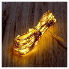 Iris 8 programos 10m/távirányítós/meleg fehér/100db LED-es/USB-s fénydekoráció Háztartás / Otthon / Kültér - Világítás / elektromosság - Hangulat teremtő világítás - 388134