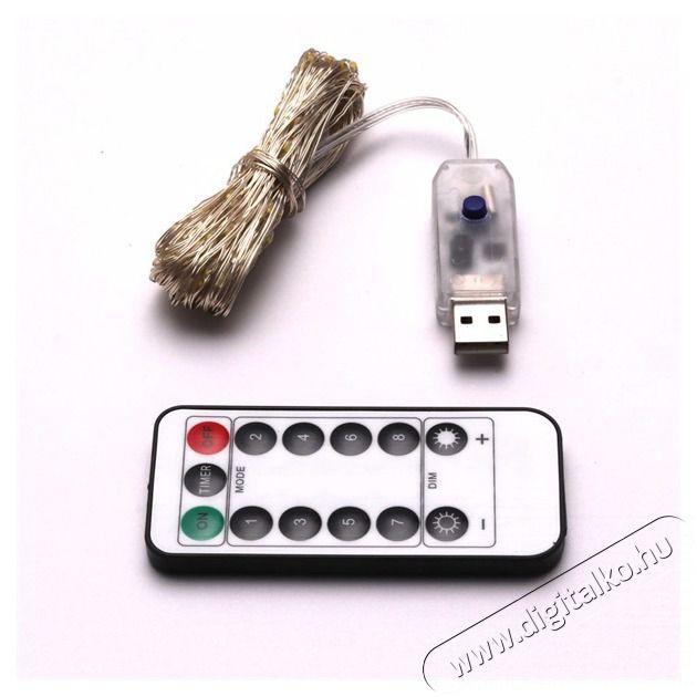 Iris 8 programos 10m/t&aacute;vir&aacute;ny&iacute;t&oacute;s/meleg feh&eacute;r/100db LED-es/USB-s f&eacute;nydekor&aacute;ci&oacute; H&aacute;ztart&aacute;s / Otthon / K&uuml;lt&eacute;r - Vil&aacute;g&iacute;t&aacute;s / elektromoss&aacute;g - Hangulat teremtő vil&aacute;g&iacute;t&aacute;s - 388134