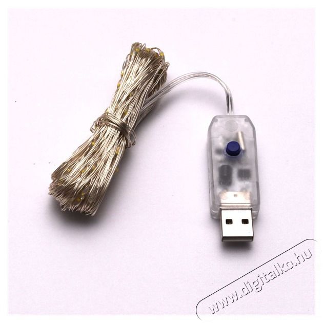 Iris 8 programos 10m/t&aacute;vir&aacute;ny&iacute;t&oacute;s/meleg feh&eacute;r/100db LED-es/USB-s f&eacute;nydekor&aacute;ci&oacute; H&aacute;ztart&aacute;s / Otthon / K&uuml;lt&eacute;r - Vil&aacute;g&iacute;t&aacute;s / elektromoss&aacute;g - Hangulat teremtő vil&aacute;g&iacute;t&aacute;s - 388134