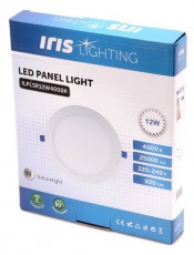 Iris Lighting PLSR-12W 12W/820lm/4000K &aacute;lmennyezeti k&ouml;r alak&uacute; LED panel H&aacute;ztart&aacute;s / Otthon / K&uuml;lt&eacute;r - Vil&aacute;g&iacute;t&aacute;s / elektromoss&aacute;g - Fali / mennyezeti l&aacute;mpa - 388189