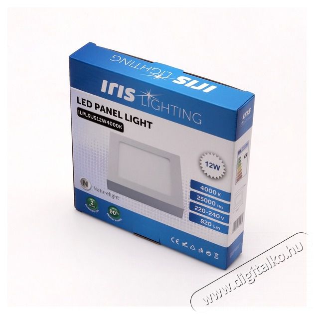 Iris Lighting PLSUS-12W 12W/820lm/4000K mennyezeti n&eacute;gyzet alak&uacute; LED panel H&aacute;ztart&aacute;s / Otthon / K&uuml;lt&eacute;r - Vil&aacute;g&iacute;t&aacute;s / elektromoss&aacute;g - Fali / mennyezeti l&aacute;mpa - 388188