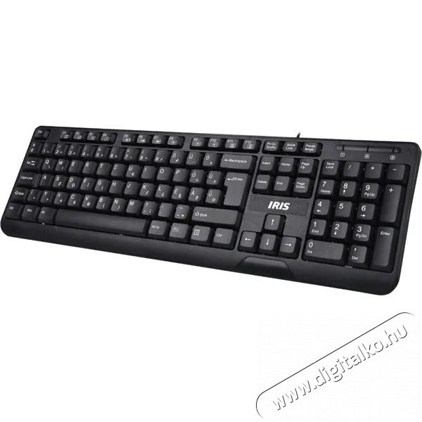 Iris B-13 USB fekete billentyűzet Iroda &eacute;s sz&aacute;m&iacute;t&aacute;stechnika - Billentyűzet / billentyűzet szett - Vezet&eacute;kes - 384918