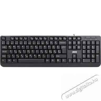 Iris B-13 USB fekete billentyűzet Iroda &eacute;s sz&aacute;m&iacute;t&aacute;stechnika - Billentyűzet / billentyűzet szett - Vezet&eacute;kes - 384918