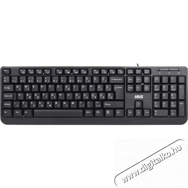 Iris B-13 USB fekete billentyűzet Iroda &eacute;s sz&aacute;m&iacute;t&aacute;stechnika - Billentyűzet / billentyűzet szett - Vezet&eacute;kes - 384918
