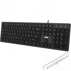 Iris B-23 USB fekete Slim billentyűzet Iroda &eacute;s sz&aacute;m&iacute;t&aacute;stechnika - Billentyűzet / billentyűzet szett - Vezet&eacute;kes - 384914