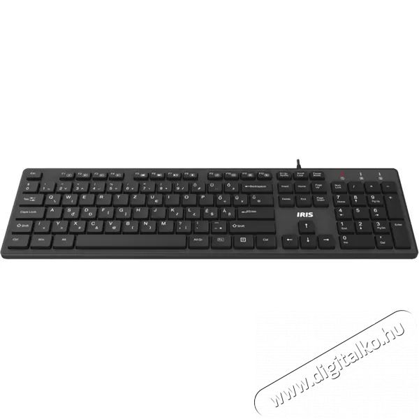 Iris B-23 USB fekete Slim billentyűzet Iroda &eacute;s sz&aacute;m&iacute;t&aacute;stechnika - Billentyűzet / billentyűzet szett - Vezet&eacute;kes - 384914