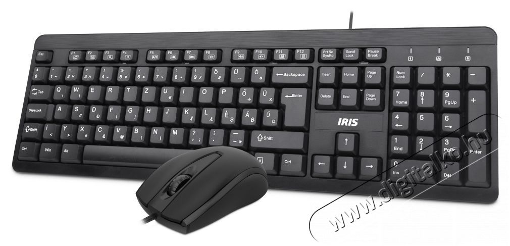 Iris C-13 USB fekete billentyűzet + eg&eacute;r Iroda &eacute;s sz&aacute;m&iacute;t&aacute;stechnika - Billentyűzet / billentyűzet szett - Vezet&eacute;k n&eacute;lk&uuml;li - 384911