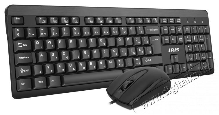 Iris C-13 USB fekete billentyűzet + eg&eacute;r Iroda &eacute;s sz&aacute;m&iacute;t&aacute;stechnika - Billentyűzet / billentyűzet szett - Vezet&eacute;k n&eacute;lk&uuml;li - 384911
