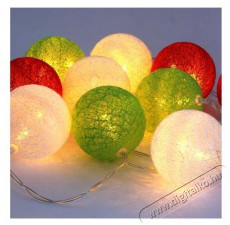 Iris G&ouml;mb alak&uacute; 6cm/sz&iacute;nes fonott/1,5m/piros-feh&eacute;r-z&ouml;ld/10db LED-es/USB-s f&eacute;nydekor&aacute;ci&oacute; H&aacute;ztart&aacute;s / Otthon / K&uuml;lt&eacute;r - Vil&aacute;g&iacute;t&aacute;s / elektromoss&aacute;g - Led szalag / f&eacute;nyf&uuml;z&eacute;r - 388699