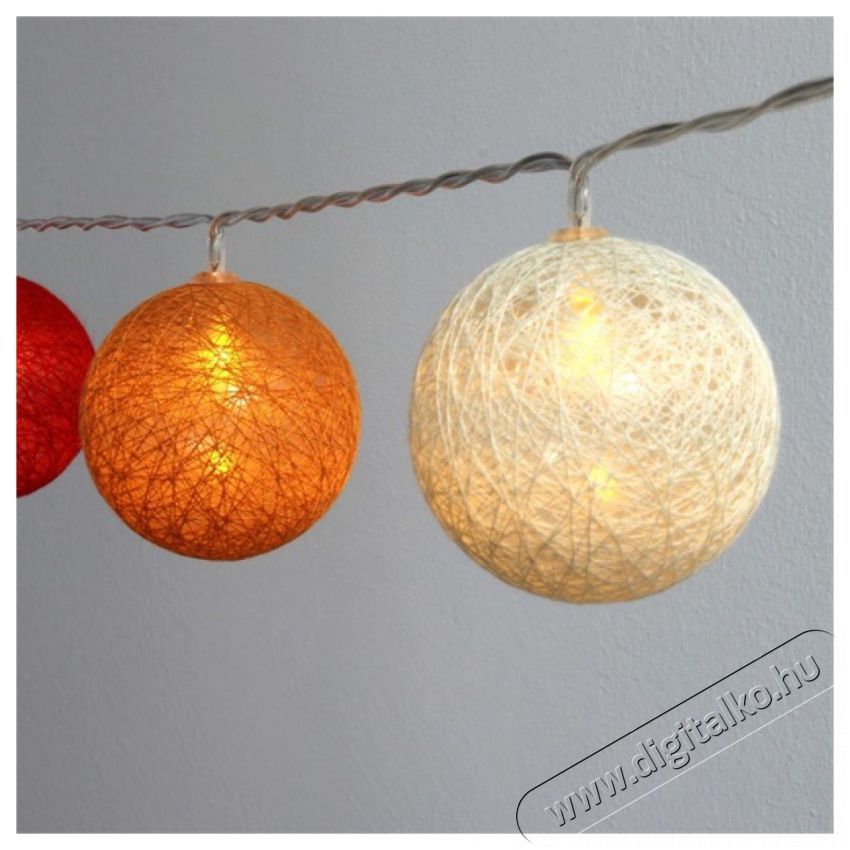 Iris G&ouml;mb alak&uacute; 6cm/sz&iacute;nes fonott/4,5m/piros-narancs-meleg feh&eacute;r/30db LED-es/USB-s f&eacute;nydekor&aacute;ci&oacute; H&aacute;ztart&aacute;s / Otthon / K&uuml;lt&eacute;r - Vil&aacute;g&iacute;t&aacute;s / elektromoss&aacute;g - Led szalag / f&eacute;nyf&uuml;z&eacute;r - 388944