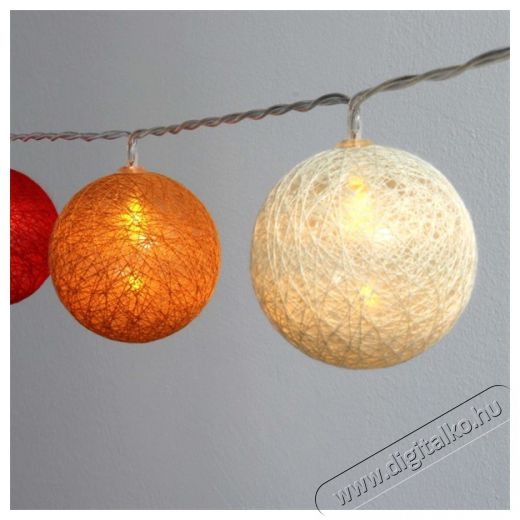 Iris G&ouml;mb alak&uacute; 6cm/sz&iacute;nes fonott/4,5m/piros-narancs-meleg feh&eacute;r/30db LED-es/USB-s f&eacute;nydekor&aacute;ci&oacute; H&aacute;ztart&aacute;s / Otthon / K&uuml;lt&eacute;r - Vil&aacute;g&iacute;t&aacute;s / elektromoss&aacute;g - Led szalag / f&eacute;nyf&uuml;z&eacute;r - 388944