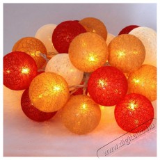 Iris G&ouml;mb alak&uacute; 6cm/sz&iacute;nes fonott/4,5m/piros-narancs-meleg feh&eacute;r/30db LED-es/USB-s f&eacute;nydekor&aacute;ci&oacute; H&aacute;ztart&aacute;s / Otthon / K&uuml;lt&eacute;r - Vil&aacute;g&iacute;t&aacute;s / elektromoss&aacute;g - Led szalag / f&eacute;nyf&uuml;z&eacute;r - 388944