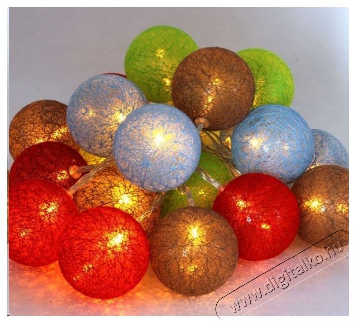 Iris G&ouml;mb alak&uacute; 6cm/sz&iacute;nes fonott/3m/barna-piros-k&eacute;k-z&ouml;ld/20db LED-es/USB-s f&eacute;nydekor&aacute;ci&oacute; H&aacute;ztart&aacute;s / Otthon / K&uuml;lt&eacute;r - Vil&aacute;g&iacute;t&aacute;s / elektromoss&aacute;g - Led szalag / f&eacute;nyf&uuml;z&eacute;r - 388707