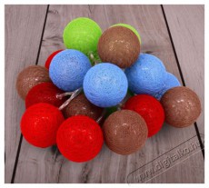 Iris G&ouml;mb alak&uacute; 6cm/sz&iacute;nes fonott/3m/barna-piros-k&eacute;k-z&ouml;ld/20db LED-es/USB-s f&eacute;nydekor&aacute;ci&oacute; H&aacute;ztart&aacute;s / Otthon / K&uuml;lt&eacute;r - Vil&aacute;g&iacute;t&aacute;s / elektromoss&aacute;g - Led szalag / f&eacute;nyf&uuml;z&eacute;r - 388707