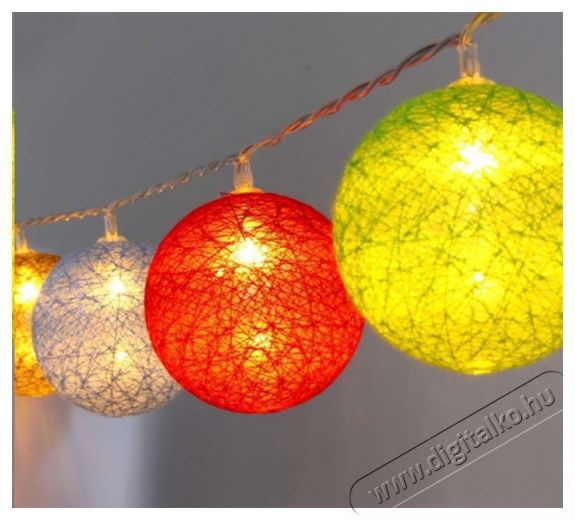 Iris G&ouml;mb alak&uacute; 6cm/sz&iacute;nes fonott/3m/barna-piros-k&eacute;k-z&ouml;ld/20db LED-es/USB-s f&eacute;nydekor&aacute;ci&oacute; H&aacute;ztart&aacute;s / Otthon / K&uuml;lt&eacute;r - Vil&aacute;g&iacute;t&aacute;s / elektromoss&aacute;g - Led szalag / f&eacute;nyf&uuml;z&eacute;r - 388707