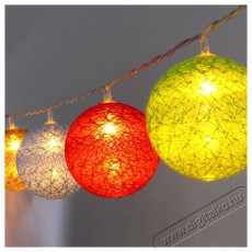 Iris G&ouml;mb alak&uacute; 6cm/sz&iacute;nes fonott/1,5m/barna-piros-k&eacute;k-z&ouml;ld/10db LED-es/USB-s f&eacute;nydekor&aacute;ci&oacute; H&aacute;ztart&aacute;s / Otthon / K&uuml;lt&eacute;r - Vil&aacute;g&iacute;t&aacute;s / elektromoss&aacute;g - Led szalag / f&eacute;nyf&uuml;z&eacute;r - 388692