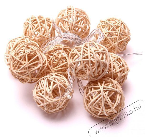 Iris G&ouml;mb alak&uacute; fonott/rattan/1,5m/meleg feh&eacute;r/10db LED-es/3xAA elemes f&eacute;nydekor&aacute;ci&oacute; H&aacute;ztart&aacute;s / Otthon / K&uuml;lt&eacute;r - Vil&aacute;g&iacute;t&aacute;s / elektromoss&aacute;g - Led szalag / f&eacute;nyf&uuml;z&eacute;r - 388526